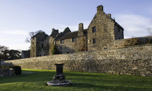 A general view of Aberdour Castle, taken from the terraced garden.